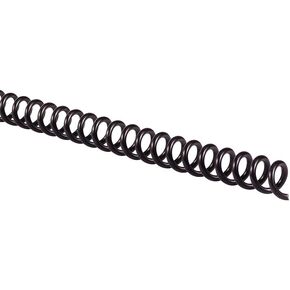 GBC Binding Spines/Spirals/Coils, 16mm, 125 Sheet Capacity, 4:1 Pitch, Color Coil, Black, 100 Pack (9665070)