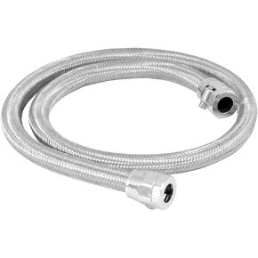 Spectre Performance (29498) 3/8" x 3' Stainless Steel Flex Fuel Line Kit with Chrome Clamps