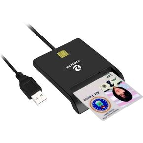 ZOWEETEK CAC Card Reader Military, Smart Card Reader DOD Military USB Common Access CAC, Compatible with Windows, Mac OS and Linux