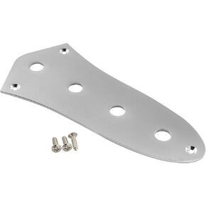 Musiclily Pro Steel 4-Hole Jazz Bass Control Plate J Bass Control Plate with 10mm (25/64") CTS Pot Holes for Jazz Bass Electric Bass Guitar, Black