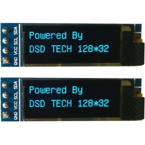 DSD TECH 2 PCS IIC OLED Display 0.91 Inch for Arduino ARM