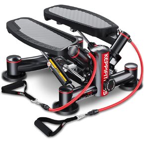 KeppiFitness Steppers for Exercise at Home, Stair Stepper with Resistance Bands, 400LB Capacity Stepper Machine, Advanced Type Twist Stepper for Cardio Workout Leg Training Hip Extension in Kuwait