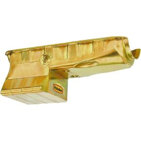 Milodon 30950 Steel, Gold Zinc Plated Street and Strip Oil Pan for Big Block Chevy