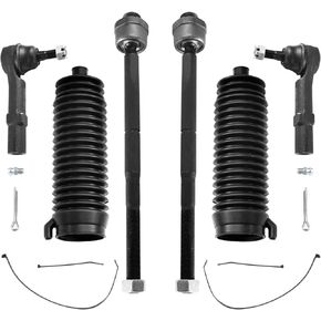 ASTARPRO 6pcs Front Inner and Outer Tie Rod Ends Complete Kit and Boots Replacement for Cadillac Escalade Chevy Avalanche Silverado Suburban Tahoe GMC Sierra Yukon XL 1500