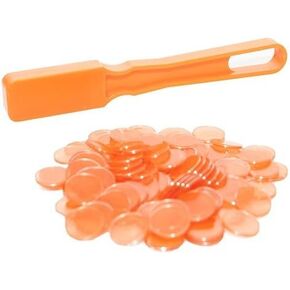 Bingo Magnetic Wand with 100 Chips - Orange