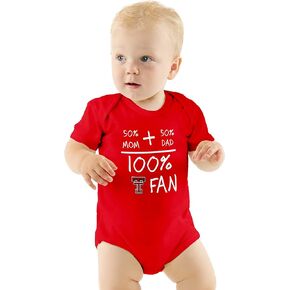 NCAA Short Sleeve-100% Fan- Bodysuit Romper-Infant Sizes 0-3M 6M 12M 18M