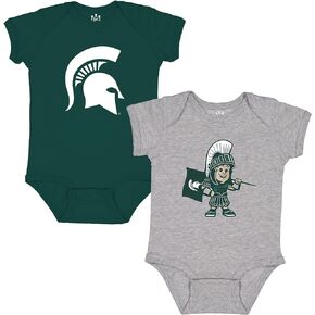 NCAA Bodysuit 2 Pack Short Sleeve-100% Cotton-Infant Sizes 0-3M 6M 12M 18M