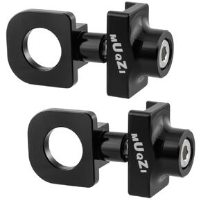 MUQZI Bicycle Chain Tensioner, 2pcs Chain Tension Adjuster for BMX Fixie Single Speed Bike, Black