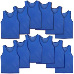 SPTEHW Scrimmage Vests Pinnies Team Practice Jerseys for Kids,Youth and Adult Sports Soccer,Football,Basketball(12 Pack)