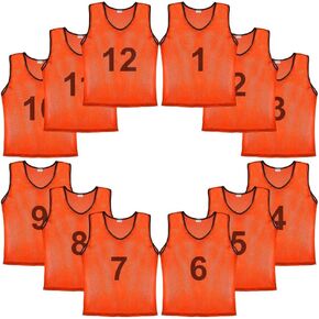 Murray Sporting Goods Adult Team Number Practice Jerseys Pinnies | Mesh Scrimmage Pennies Numbered Vests 1-12