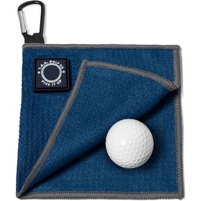 TAG Golf Co Small Magnetic Golf Towel -Stick it to Your Club or Putter - Microfiber Golf Towel - Perfect Size for Pocket- 6 x 6 - Golf Ball Cleaner -Portable-Sidekick Series Black