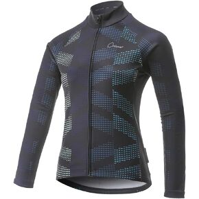 Women's Cycling Jersey Thermal Shirt Top Autumn Winter Long Sleeve Bicycle Jacket Close-Fitting