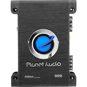 Planet Audio AC600.2 2 Channel Car Amplifier - 600 High Output, Full Range, Class A/B, 2 - 4 Ohm Stable, Mosfet Power Supply, Bridgeable