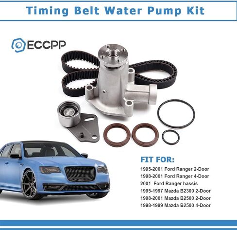 ECCPP Timing Belt Water Pump Kit Fits 1995-2001 for Mazda for ford 2.3L 2.5L SOHC 8v VIN A Cu. 140 in Saudi Arabia