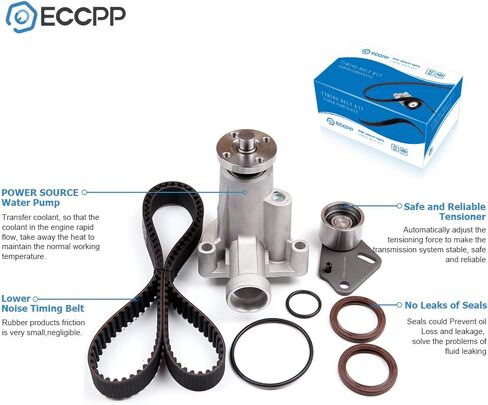 ECCPP Timing Belt Water Pump Kit Fits 1995-2001 for Mazda for ford 2.3L 2.5L SOHC 8v VIN A Cu. 140 in Saudi Arabia