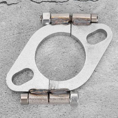 مجموعة شفة العادم مقاس 2 بوصة، ملحقات استبدال شفة عادم إصلاح الانقسام المسطح، قطعة غيار شفة عادم مسطحة من الصلب منخفض الكربون للدراجة النارية in Kuwait