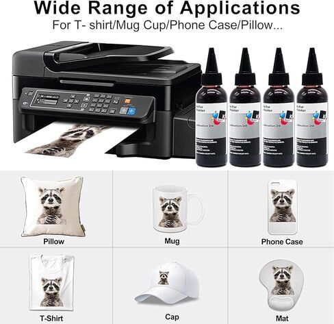 seogol Black Sublimation Ink for Epson EcoTank Workforce Printers ET-2720 ET-2760 ET-2750 ET-15000 ET-4700 ET-3760 WF-7710 WF-7720 WF-7210 C88+ ETC.（400ml/Offer Free ICC Printing） in Kuwait