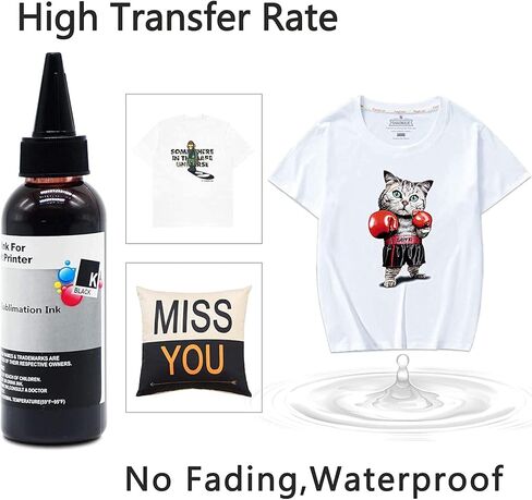 seogol Black Sublimation Ink for Epson EcoTank Workforce Printers ET-2720 ET-2760 ET-2750 ET-15000 ET-4700 ET-3760 WF-7710 WF-7720 WF-7210 C88+ ETC.（400ml/Offer Free ICC Printing） in Kuwait