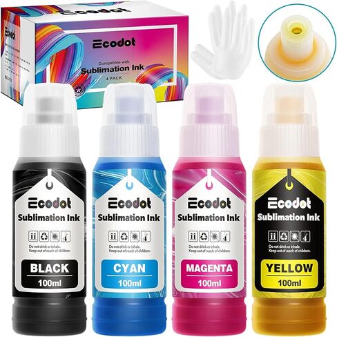 400 مل حبر التسامي الملء التلقائي للطابعة النافثة للحبر EcoTank ET-2720 ET-2760 ET-3760 ET-4700 ET-7710 ET-15000 ET-2803 ET2800 نقل الضغط الحراري على كوب تي شيرت in Kuwait