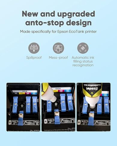 400 مل حبر التسامي الملء التلقائي للطابعة النافثة للحبر EcoTank ET-2720 ET-2760 ET-3760 ET-4700 ET-7710 ET-15000 ET-2803 ET2800 نقل الضغط الحراري على كوب تي شيرت in Kuwait