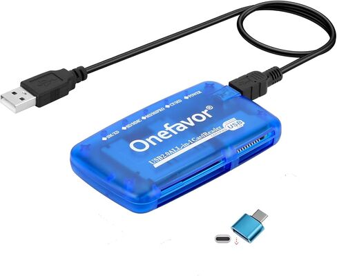 كاتب قارئ بطاقات الوسائط الذكية، محول USB عالمي متعدد البطاقات الكل في 1، محور نحيف لقراءة الوسائط الذكية SD، XD، CF، MMC، MS Pro Duo، قارئ بطاقات ذاكرة فلاش الكاميرا لنظام التشغيل Windows، Mac، Linux in Kuwait