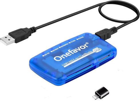 كاتب قارئ بطاقات الوسائط الذكية، محول USB عالمي متعدد البطاقات الكل في 1، محور نحيف لقراءة الوسائط الذكية SD، XD، CF، MMC، MS Pro Duo، قارئ بطاقات ذاكرة فلاش الكاميرا لنظام التشغيل Windows، Mac، Linux in Kuwait