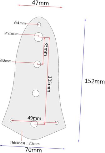 ملحقات لوحة التحكم المعدنية 4 من Toyvian لأجزاء الجيتار الكهربائي ولوحة التحكم في الجيتار وإكسسوارات الجيتار ولوحة التحكم ذات الطراز العتيق واستبدال الجسر in Kuwait