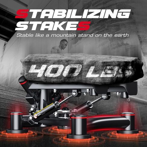 KeppiFitness Steppers for Exercise at Home, Stair Stepper with Resistance Bands, 400LB Capacity Stepper Machine, Advanced Type Twist Stepper for Cardio Workout Leg Training Hip Extension in Kuwait