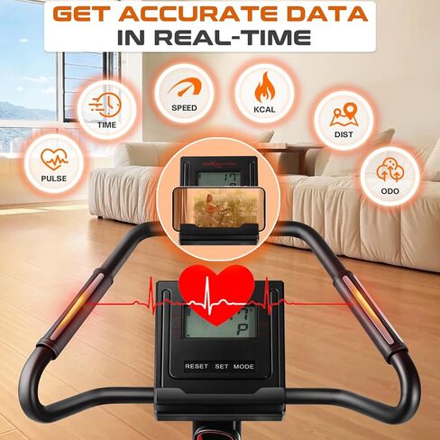 جهاز إيقاع الجسم للتمرين في المنزل، جهاز درج كهربائي لتدريب القلب والتسلق، جهاز درج للياقة البدنية الهيدروليكي مع 12 أسطوانة هيدروليكية، شاشة LCD كبيرة، مقود كبير. in Kuwait