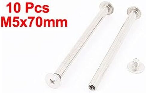 uxcell Screw Post Female 5x55mm Belt Buckle Binding Bolts Leather Fastener 10 Sets in Saudi Arabia