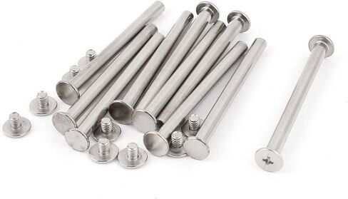 uxcell Screw Post Female 5x55mm Belt Buckle Binding Bolts Leather Fastener 10 Sets in Saudi Arabia
