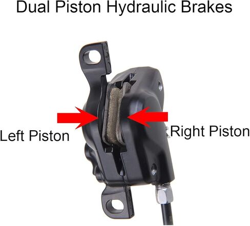 مجموعة فرامل قرص هيدروليكي BUCKLOS Shimano MT200 MTB، أمامي يسار 800 مم خلفي يمين 1550 مم رافعات فرامل هيدروليكية للدراجة الجبلية مع فرجار عالمي هو/PM لمسار MTB XC، دراجة إلكترونية، دراجة سمينة 1 in Saudi Arabia