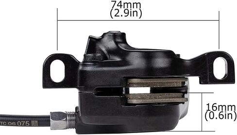 مجموعة فرامل قرص هيدروليكي BUCKLOS Shimano MT200 MTB، أمامي يسار 800 مم خلفي يمين 1550 مم رافعات فرامل هيدروليكية للدراجة الجبلية مع فرجار عالمي هو/PM لمسار MTB XC، دراجة إلكترونية، دراجة سمينة 1 in Saudi Arabia