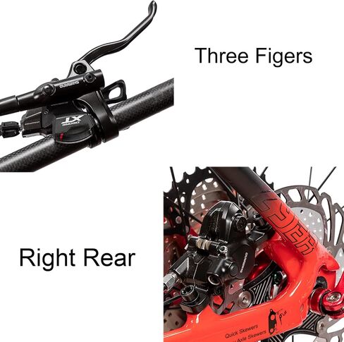 مجموعة فرامل قرص هيدروليكي BUCKLOS Shimano MT200 MTB، أمامي يسار 800 مم خلفي يمين 1550 مم رافعات فرامل هيدروليكية للدراجة الجبلية مع فرجار عالمي هو/PM لمسار MTB XC، دراجة إلكترونية، دراجة سمينة 1 in Saudi Arabia