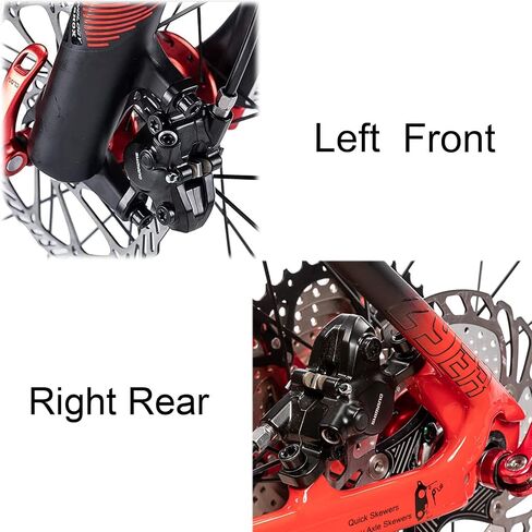 مجموعة فرامل قرص هيدروليكي BUCKLOS Shimano MT200 MTB، أمامي يسار 800 مم خلفي يمين 1550 مم رافعات فرامل هيدروليكية للدراجة الجبلية مع فرجار عالمي هو/PM لمسار MTB XC، دراجة إلكترونية، دراجة سمينة 1 in Saudi Arabia
