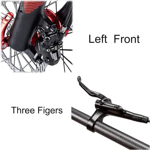 مجموعة فرامل قرص هيدروليكي BUCKLOS Shimano MT200 MTB، أمامي يسار 800 مم خلفي يمين 1550 مم رافعات فرامل هيدروليكية للدراجة الجبلية مع فرجار عالمي هو/PM لمسار MTB XC، دراجة إلكترونية، دراجة سمينة 1 in Saudi Arabia