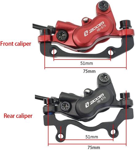 مجموعة فرامل قرصية هيدروليكية Zoom 4-Piston MTB / مع توجيه خارجي لأقراص عائمة مقاس 160 مم in Saudi Arabia