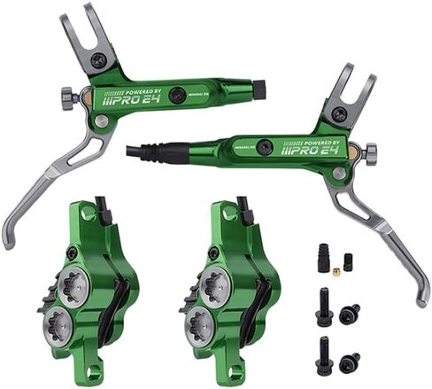مجموعة فرامل قرصية هيدروليكية BUCKLOS IIIPRO MTB 4 مكابس أمامية 800 مم وخلفية 1550 مم مع وسادة فرامل سيراميك للدراجات الجبلية (مسبقة النزف)... in Kuwait