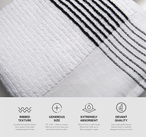 Devant Sport Towels Extra Large 22" x 44" Golf Caddy Towel Durable Woven Cotton and Polyester Blend Golf Towel for Golfers, Caddies and Professionals in Saudi Arabia