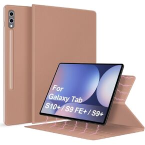 DUNNO Magnetic Case Cover for Samsung Galaxy Tab S10+ Plus 12.4-Inch 2024 / S9+ Plus / S9 FE+ Plus 12.4-Inch 2023 with S-Pen Holder, Ultra-Slim Lightweight Folio Tablet Case, Auto Wake/Sleep (Black)
