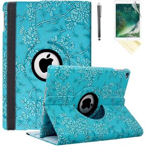 Case for ipad 9th 7th / 8th Generation 10.2 inch Model MK2K3LL/A MK2L3LL/A MK2N3LL/A, MK2P3LL/A- 360 Degree Rotating Protective Stand Cover Auto Wake Sleep (Blue)