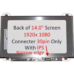 New 14" Screen N140HCA-EAC REV.C1 Also fit N140HCA-EAC 1920x1080 30 pin Narrow bazel Matte LCD Replacement (IPS) (Top & Bottom Brackets)