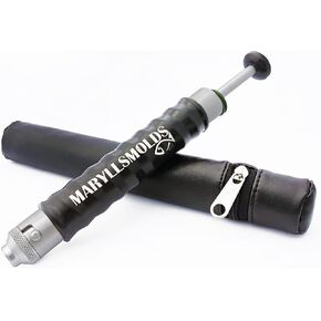 Professional Aluminum Injector 1.5 oz / 45ml for Soft Plastic Plastisol Fishing Bait Baits Mold Molds Form Lure Tackle Making With Locking Nozzle on the end of Injector Gift for Fisherman