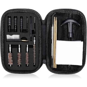 UrbanX Universal Handgun Cleaning kit for Beretta 3032 Tomcat .32 ACP Pistol Cleaning Kit Bronze Bore Brush and Metal Bronze Jags Tips with Zippered Compact Case