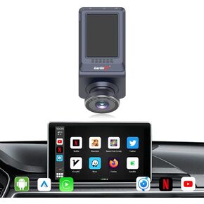New CarlinKit Ai Box Dash Cam Adapter,8 Core,4+64G,Add Android 9.0 System&Wireless CarPlay&Wireless AA,Only for Car with Wired CarPlay,Built-in GPS,Video Recorder,Support SIM&TF Card Dual Bluetooth