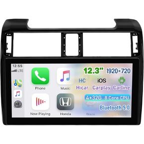 Car Stereo Radio Dash Kit for Toyota Superbar LCD Screen 2009-2022, Black Lower 12.3" Android Head Unit TS10, 4+32G, Wireless CarPlay & Android Auto, GPS Navigation, AHD Backup Camera