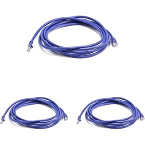 Monoprice 3FT 24AWG Cat6 550MHz UTP Ethernet Bare Copper Network Cable - Blue