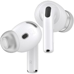 3 Pairs Ear Tips for AirPods 4 Noise Cancelling Earbuds Cover [Added Storage Pouch] Anti-Slip Accessories Compatible with Apple AirPods 4th Generation (Translucent)
