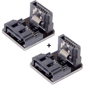 xiwai SATA 7Pin Female to 7pin Male 90 Degree Angled Adapter Mainboard Motherboard for Desktops SSD HDD