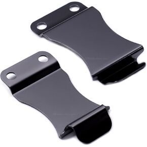 Belt Clip - Universal Sheath/Holster - Flush Mount w/Holes - (Metal) - 1.75 - (2 Pack)